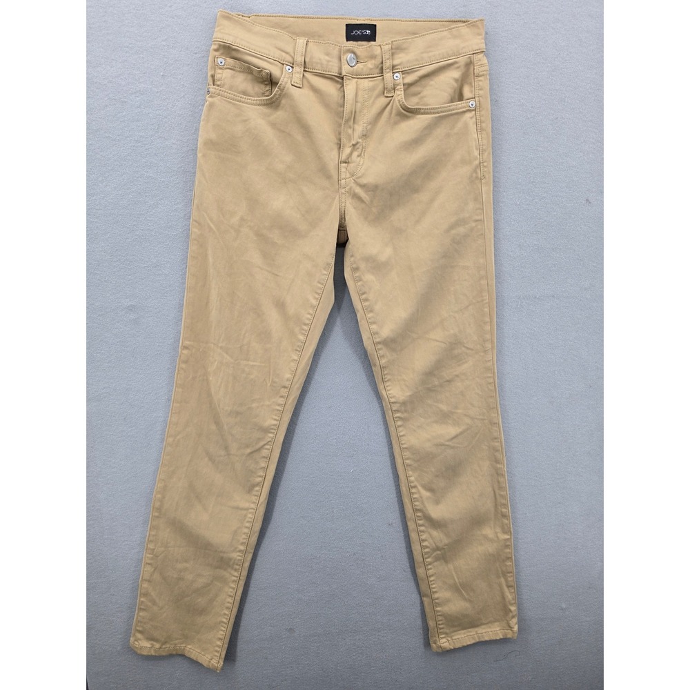 Joes Jeans Brixton Kinetic Straight Narrow Khaki Tan Pants Mens 29 Stretch Chino